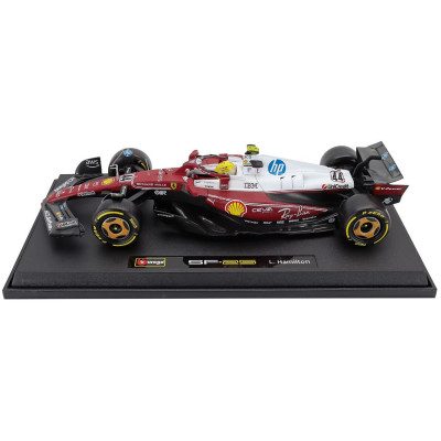 BURAGO FERRARI F1 SF-25 TEAM SCUDERIA FERRARI HP N 44 MONZA ITALY GP 2025 LEWIS HAMILTON - NIKI LAUDA 50th ANNIVERSARY WORLD