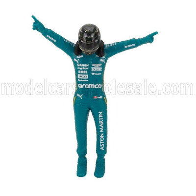 BURAGO ASTON MARTIN F1 AMR25 TEAM ARAMCO COGNIZANT N 18 SEASON 2025 LANCE STROLL - WITH PILOT - GREEN BLACK 1/24
