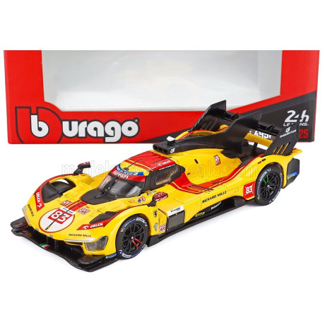 BURAGO FERRARI 499P 3.0L TURBO V6 TEAM AF CORSE N 83 WINNER 24h LE MANS 2025 ROBERT KUBICA - PHIL HANSON - YIFEI YE - YELLOW