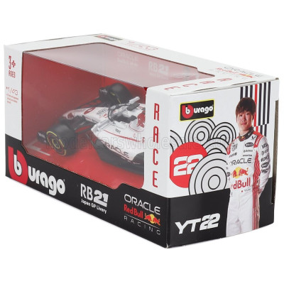 BURAGO RED BULL F1 RB21 TEAM ORACLE RED BULL RACING N 1 WINNER JAPAN GP 2025 MAX VERSTAPPEN - WHITE RED 1/43