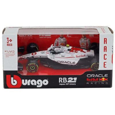 BURAGO RED BULL F1 RB21 TEAM ORACLE RED BULL RACING N 22 JAPAN GP 2025 YUKI TSUNODA - WHITE RED 1/43