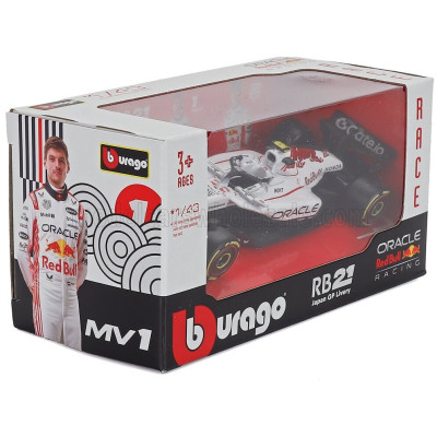 BURAGO RED BULL F1 RB21 TEAM ORACLE RED BULL RACING N 22 JAPAN GP 2025 YUKI TSUNODA - WHITE RED 1/43