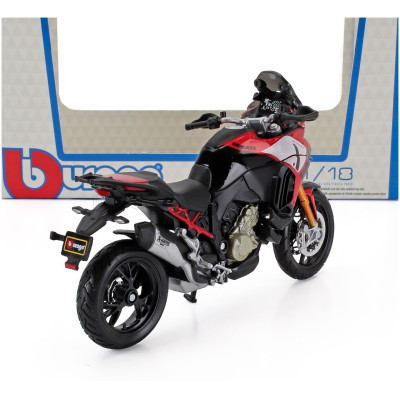 BURAGO DUCATI MULTISTRADA V4 2022 - RED WHITE BLACK 1/18