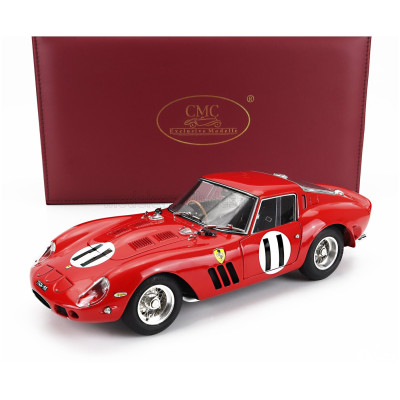 CMC FERRARI 250 GTO ch.3647 RHD COUPE N 11 2nd 1000km MONTLHERY 1962 JOHN SURTEES - MIKE PARKES - RED 1/18