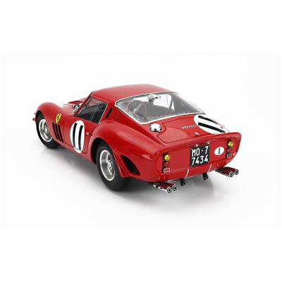 CMC FERRARI 250 GTO ch.3647 RHD COUPE N 11 2nd 1000km MONTLHERY 1962 JOHN SURTEES - MIKE PARKES - RED 1/18