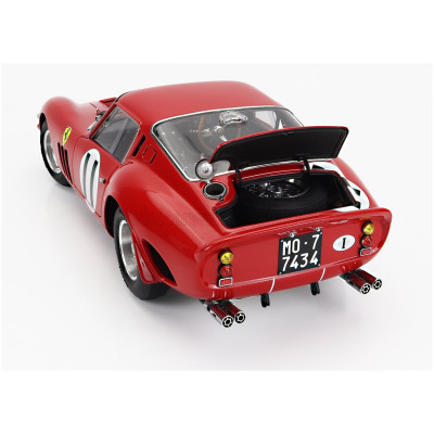 CMC FERRARI 250 GTO ch.3647 RHD COUPE N 11 2nd 1000km MONTLHERY 1962 JOHN SURTEES - MIKE PARKES - RED 1/18