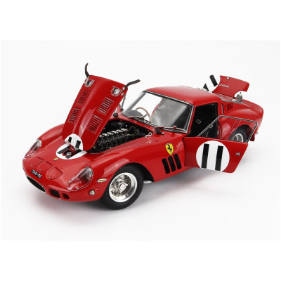 CMC FERRARI 250 GTO ch.3647 RHD COUPE N 11 2nd 1000km MONTLHERY 1962 JOHN SURTEES - MIKE PARKES - RED 1/18