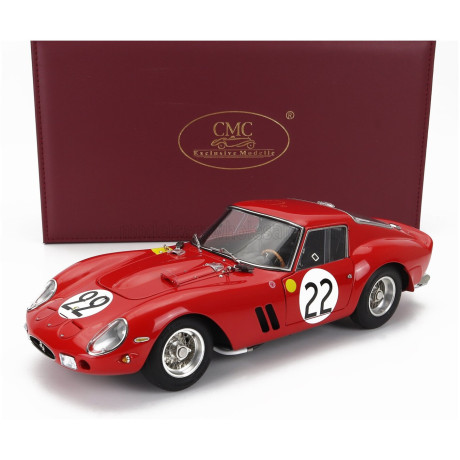 CMC FERRARI 250 GTO 3.0L V12 TEAM EQUIPE NATIONALE BELGE N 22 3rd 24h LE MANS 1962 L.DERNIER - ''BEURLYS'' J.BLATON - RED 1/18