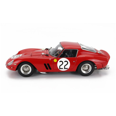 CMC FERRARI 250 GTO 3.0L V12 TEAM EQUIPE NATIONALE BELGE N 22 3rd 24h LE MANS 1962 L.DERNIER - ''BEURLYS'' J.BLATON - RED 1/18