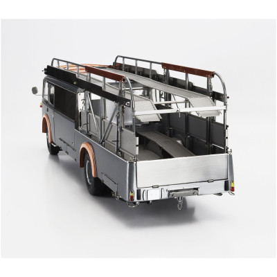 CMC FIAT 642RN2 TRUCK BARTOLETTI F1 FERRARI CAR TRANSPORTER 1957 - CLEAR FINISH GREY 1/18