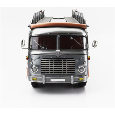 CMC FIAT 642RN2 TRUCK BARTOLETTI F1 FERRARI CAR TRANSPORTER 1957 - CLEAR FINISH GREY 1/18