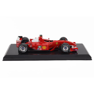 EDICOLA FERRARI F1 F2001 N 1 WORLD CHAMPION SEASON 2001 MICHAEL SCHUMACHER - CON VETRINA - WITH SHOWCASE - RED WHITE 1/24