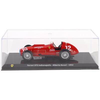 EDICOLA FERRARI F1 375 INDY N 12 INDIANAPOLIS 500 GP 1952 ALBERTO ASCARI - CON VETRINA - WITH SHOWCASE - RED 1/24