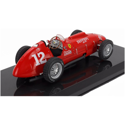 EDICOLA FERRARI F1 375 INDY N 12 INDIANAPOLIS 500 GP 1952 ALBERTO ASCARI - CON VETRINA - WITH SHOWCASE - RED 1/24