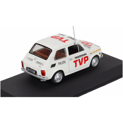 EDICOLA POLSKI FIAT 126P (night version) N 0 RALLY MONTECARLO 1975 SOBIESLAW ZASADA - LONGIN BIELAK - WHITE 1/43