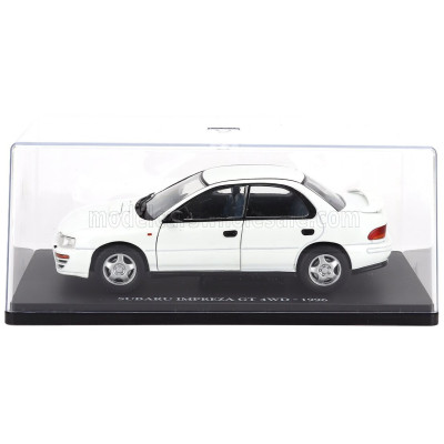 EDICOLA SUBARU IMPREZA GT 4WD 1996 - CON VETRINA - WITH SHOWCASE - WHITE 1/24