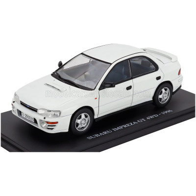 EDICOLA SUBARU IMPREZA GT 4WD 1996 - CON VETRINA - WITH SHOWCASE - WHITE 1/24