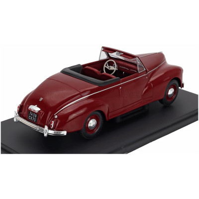 EDICOLA PEUGEOT 203 CABRIOLET 1953 - CON VETRINA - WITH SHOWCASE - RED 1/24