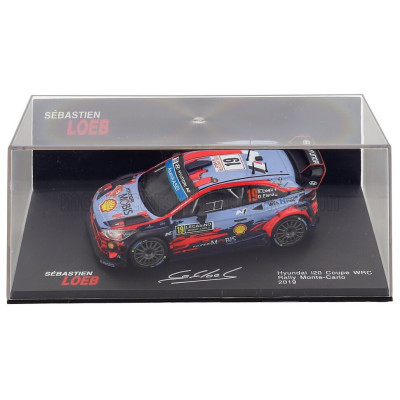 EDICOLA HYUNDAI i20 COUPE WRC N 19 RALLY MONTECARLO 2019 SEBASTIEN LOEB - DANIEL ELENA - CON VETRINA - WITH SHOWCASE - LIGHT