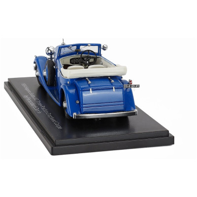 ESVAL MODEL HISPANO SUIZA J12 DROPHEAD CABRIOLET OPEN DROPHEAD COUPE BY FERNANDEZ & DARRIN 1934 - BLUE 1/43