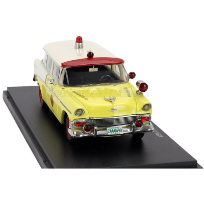 ESVAL MODEL CHEVROLET 210 HANDYMAN FIRE ENGINE 1956 - YELLOW WHITE RED 1/43
