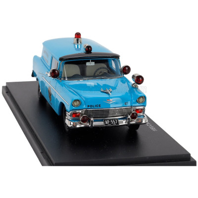 ESVAL MODEL CHEVROLET 150 VAN POLICE 1956 - BLUE BLACK 1/43