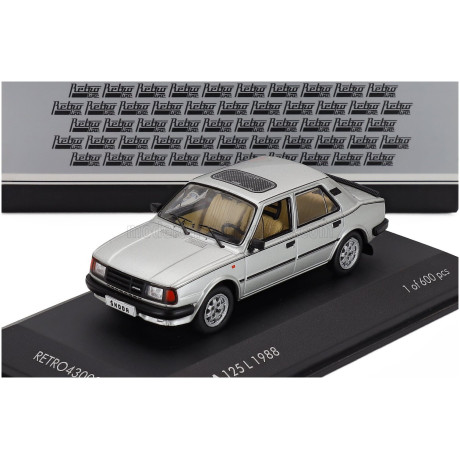 FOXTOYS ŠKODA 125L 1988 - SILVER 1/43