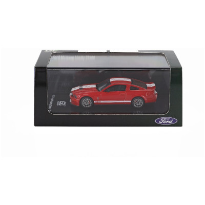 GREENLIGHT FORD USA MUSTANG SHELBY GT500 SUPER SNAKE COUPE 2007 - RED WHITE 1/64