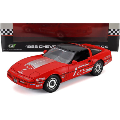 GREENLIGHT CHEVROLET CORVETTE C4 MALCOM KONNER 1988 - RED 1/18