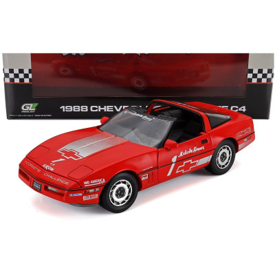 GREENLIGHT CHEVROLET CORVETTE C4 MALCOM KONNER 1988 - RED 1/18