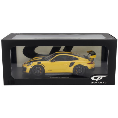 GT SPIRIT PORSCHE 911 991-2 GT2 RS COUPE NURBURGRING LAP RECORD (6 minutes 47.3 seconds) 2017 - YELLOW BLACK 1/18