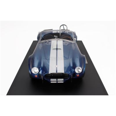 GT SPIRIT FORD USA SHELBY COBRA 427 S/C SPIDER OPEN 1967 - CON VETRINA - WITH SHOWCASE - BLUE WHITE 1/8