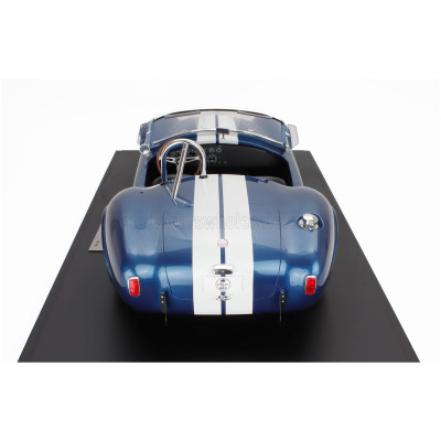 GT SPIRIT FORD USA SHELBY COBRA 427 S/C SPIDER OPEN 1967 - CON VETRINA - WITH SHOWCASE - BLUE WHITE 1/8
