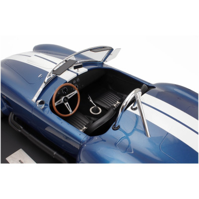 GT SPIRIT FORD USA SHELBY COBRA 427 S/C SPIDER OPEN 1967 - CON VETRINA - WITH SHOWCASE - BLUE WHITE 1/8