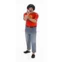 INFINITE STATUE FIGURES FANTOZZI - CECCO - LO SCFILATINO SPECIALO - ABATANTUONO - RED GREY 1/18