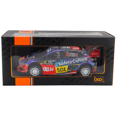 IXO MODELS FORD ENGLAND PUMA RALLY1 TEAM M-SPORT WRT N 22 RALLY SWEDEN 2025 MARTINS SESK - RENARS FRANCIS - BLUE PURPLE RED 1/18