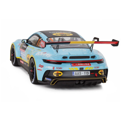 IXO MODELS PORSCHE 911 992 RALLY GT N 1 5th RALLY WALLONIEN 2025 CEDRIC CHERAIN - DAMIEN WITHERS - LIGHT BLUE YELLOW BLACK 1/18