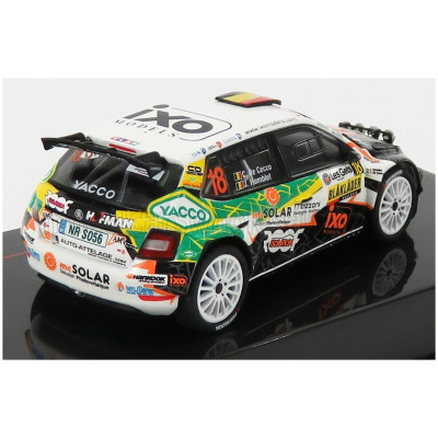 IXO MODELS ŠKODA FABIA R5 EVO TEAM METIOR SPORT N 18 RALLY CONDROZ 2019 C.DE CECCO - J.HUMBLET - WHITE BLACK GREEN 1/43