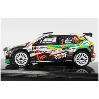 IXO MODELS ŠKODA FABIA R5 EVO TEAM METIOR SPORT N 18 RALLY CONDROZ 2019 C.DE CECCO - J.HUMBLET - WHITE BLACK GREEN 1/43