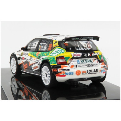 IXO MODELS ŠKODA FABIA R5 EVO TEAM METIOR SPORT N 18 RALLY CONDROZ 2019 C.DE CECCO - J.HUMBLET - WHITE BLACK GREEN 1/43