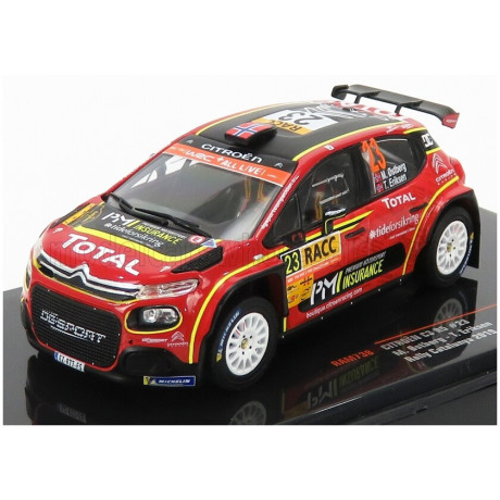 IXO MODELS CITROEN C3 R5 N 23 RALLY CATALUNYA 2019 M.OSTERBERG - T.ERIKSEN - RED YELLOW BLACK 1/43