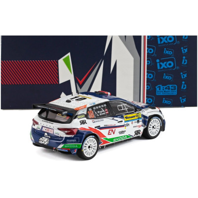 IXO MODELS ŠKODA FABIA RS RALLY2 TEAM ACCR ENTRY ENGINEERING N 10 4th RALLY BARUM 2023 SIMON WAGNER - GERALD WINTER - WHITE 1/43
