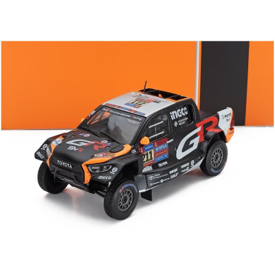 IXO MODELS TOYOTA HILUX GR DKR EVO T1+ TEAM GAZOO RACING N 211 RALLY DAKAR 2025 HENK LATEGAN - BRETT CUMMINGS - BLACK 1/43