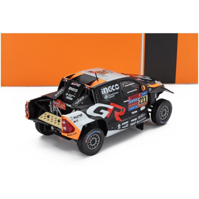 IXO MODELS TOYOTA HILUX GR DKR EVO T1+ TEAM GAZOO RACING N 211 RALLY DAKAR 2025 HENK LATEGAN - BRETT CUMMINGS - BLACK 1/43