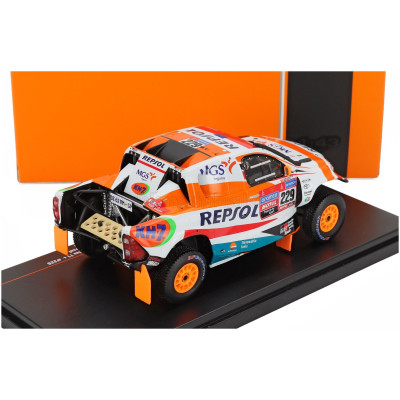 IXO MODELS TOYOTA HILUX PICK-UP GR DKR TEAM OVERDRIVE TOYOTA REPSOL N 299 RALLY DAKAR 2022 CHABOT RONAN - GILLES PILLOT - WHITE
