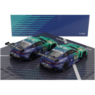 IXO MODELS PORSCHE SET 2X 911 992 GT3 R TEAM FALKEN MOTORSPORTS 24h NURBURGRING 2025 N 44 DORIAN BOCCOLACCI - TIM HEINEMANN