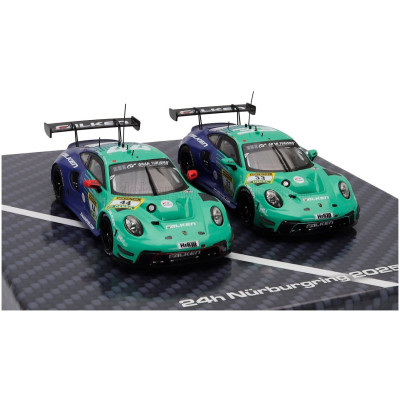 IXO MODELS PORSCHE SET 2X 911 992 GT3 R TEAM FALKEN MOTORSPORTS 24h NURBURGRING 2025 N 44 DORIAN BOCCOLACCI - TIM HEINEMANN
