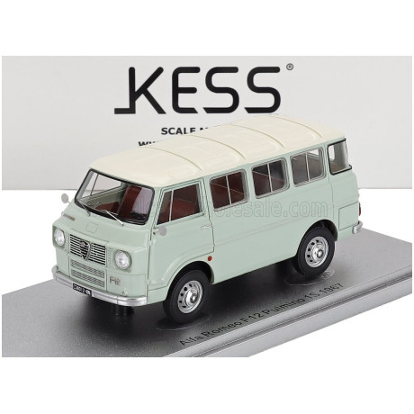 KESS MODEL ALFA ROMEO F-12 MINIBUS 1-SERIES 1967 - VERY LIGHT GREEN WHITE 1/43