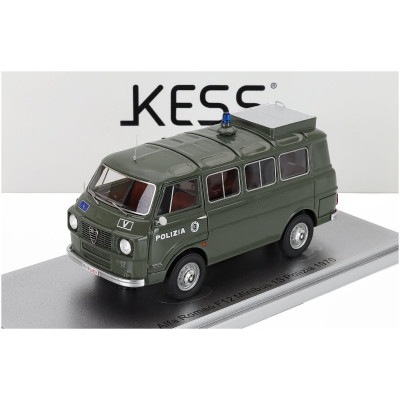 KESS MODEL ALFA ROMEO F-12 MINIBUS 1-SERIES - POLIZIA - POLICE - 1970 - MILITARY GREEN 1/43