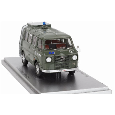 KESS MODEL ALFA ROMEO F-12 MINIBUS 1-SERIES - POLIZIA - POLICE - 1970 - MILITARY GREEN 1/43